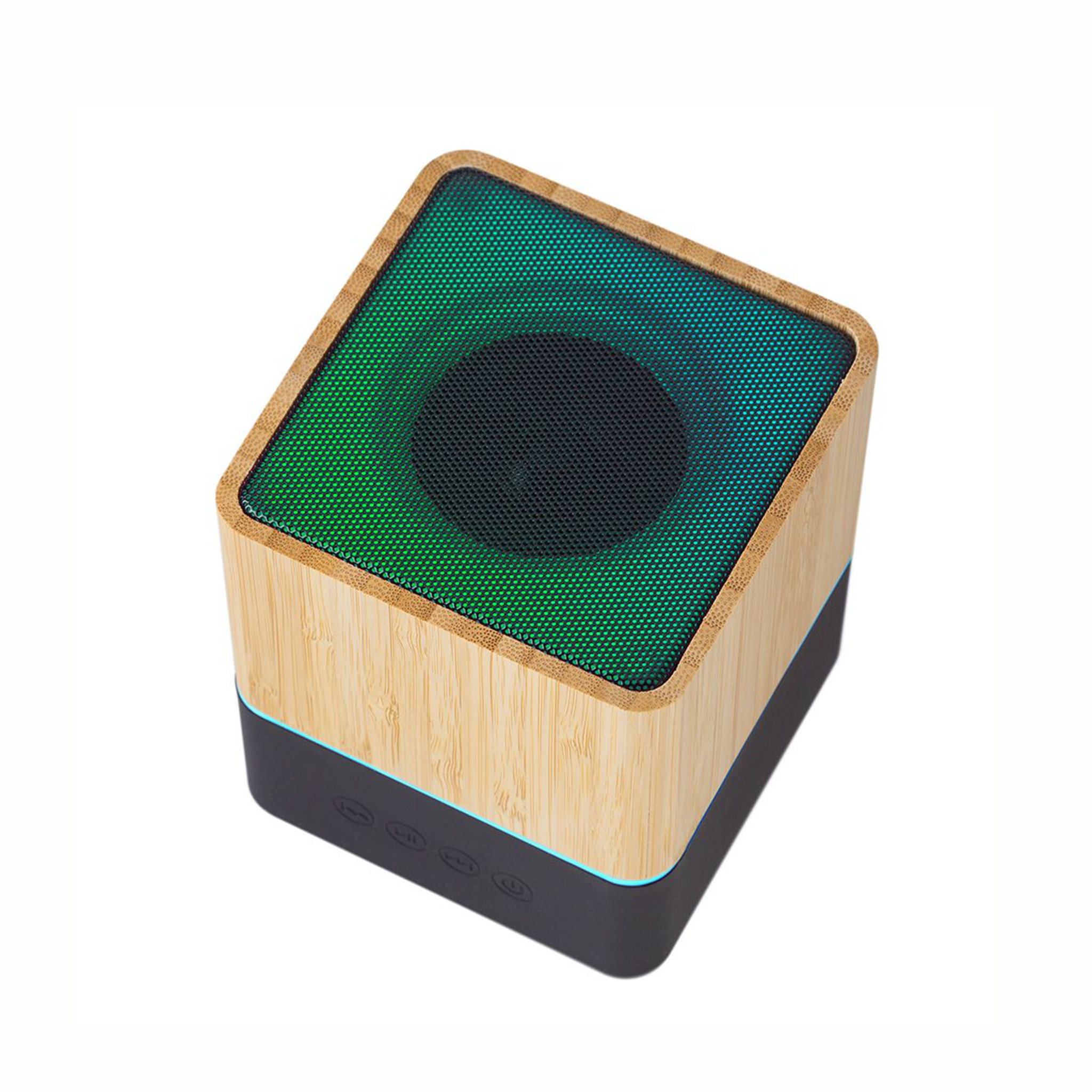 Bamboo Portable Speaker with LED Lights (PS06)